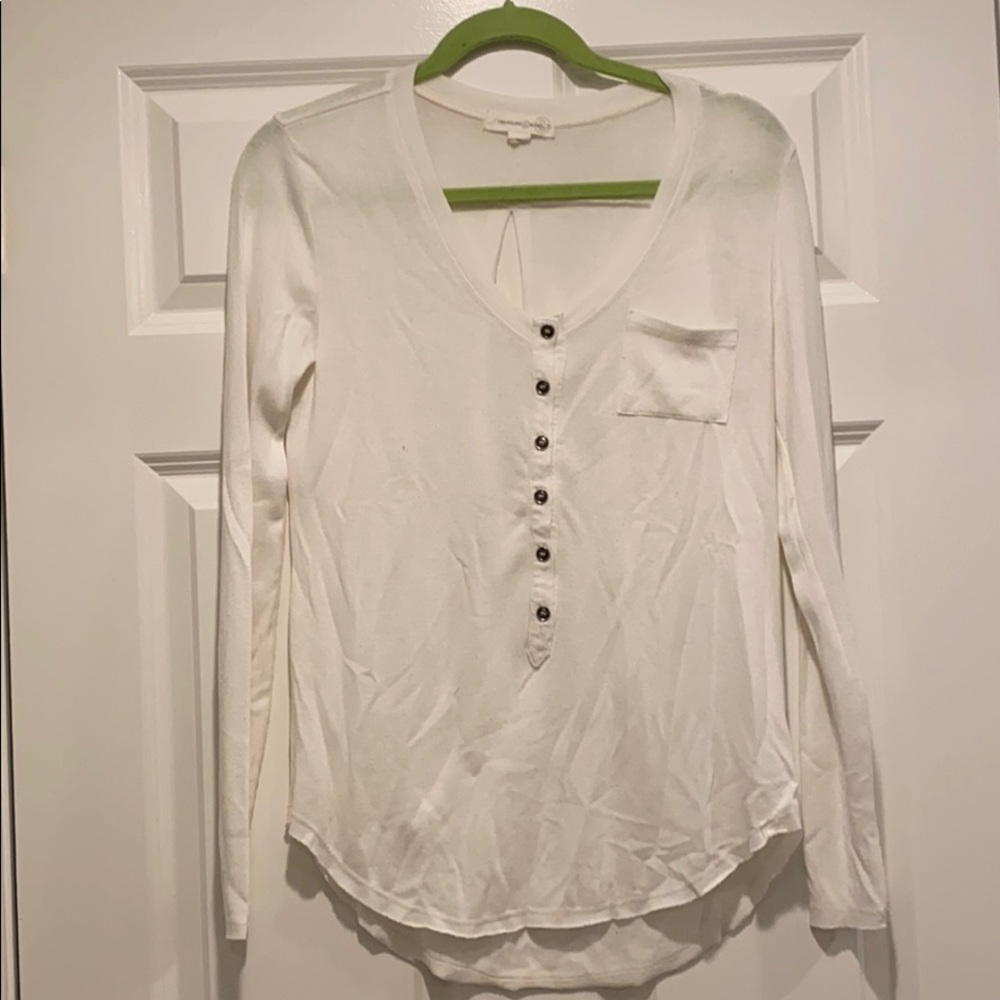 Treasure and bond long sleeve white comfy shirt